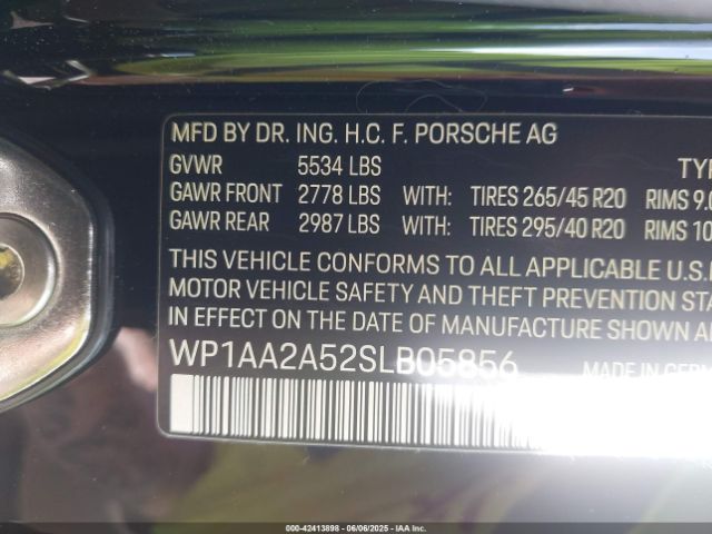 2025 PORSCHE MACAN WP1AA2A52SLB05856 Photo 8