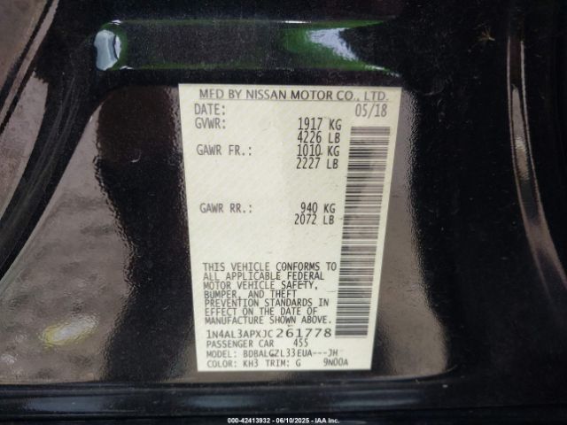 1N4AL3APXJC261778 Nissan 2018
