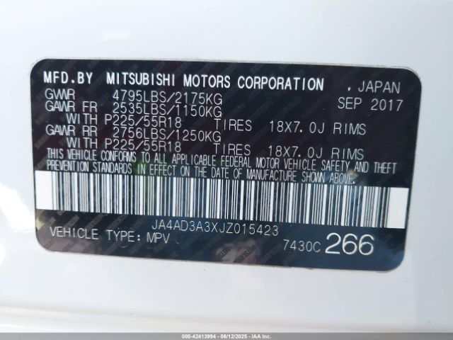 JA4AD3A3XJZ015423 Mitsubishi mivec