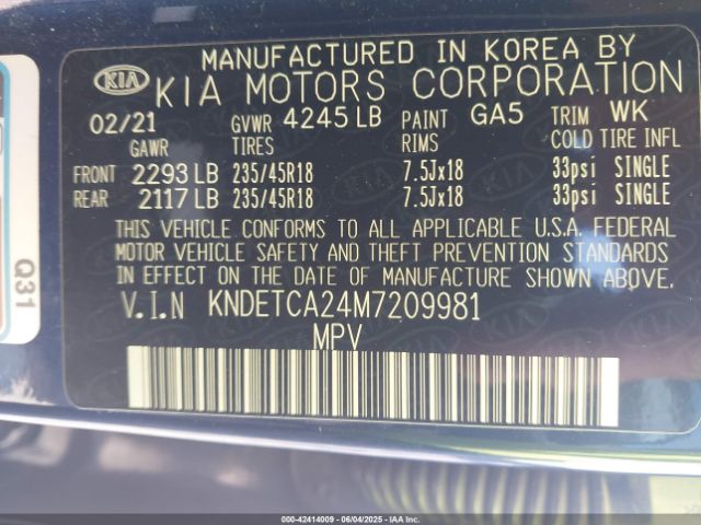 2021 KIA SELTOS KNDETCA24M7209981 Photo 8
