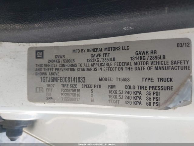 2012 GMC CANYON 1GTJ6MFE0C8141833 Photo 8