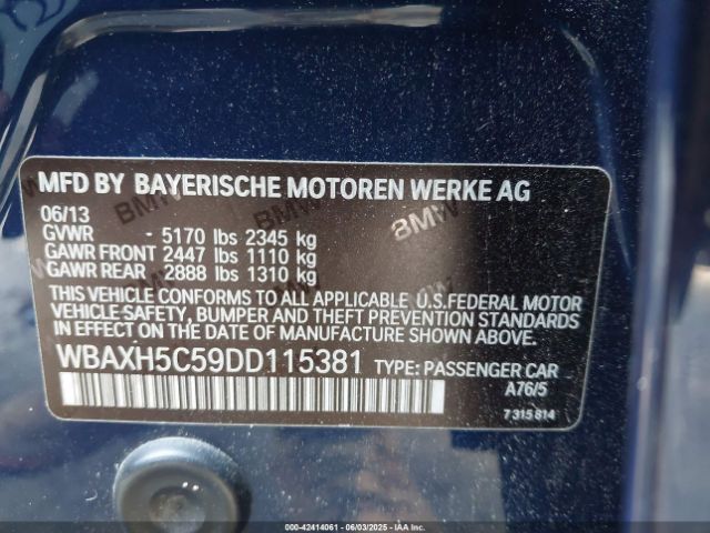 2013 BMW 528I WBAXH5C59DD115381 Photo 8