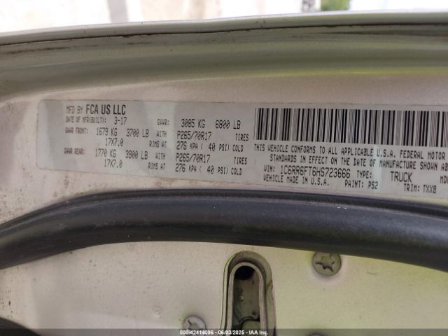 1C6RR6FT6HS723666 RAM 1500 Tradesman  4x2 6'4 Box