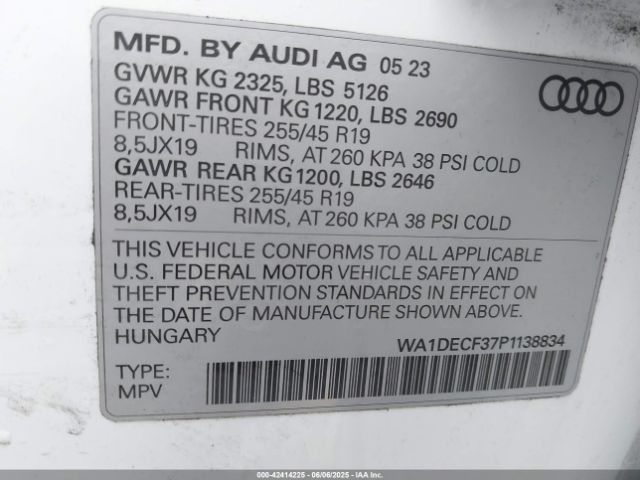 2023 AUDI Q3 WA1DECF37P1138834 Photo 8