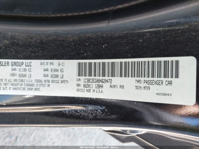 2011 CHRYSLER 200 1C3BC2EG0BN620472 Photo 8