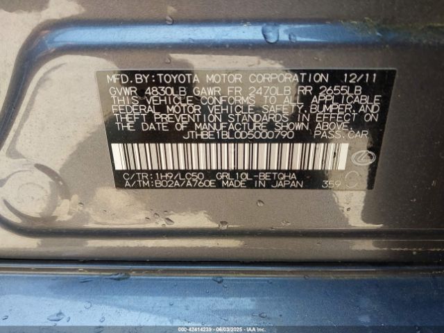 2013 LEXUS GS 350 JTHBE1BL0D5000790 Photo 8