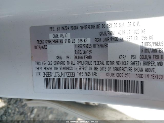 2018 MAZDA MAZDA3 3MZBN1U78JM173039 Photo 8