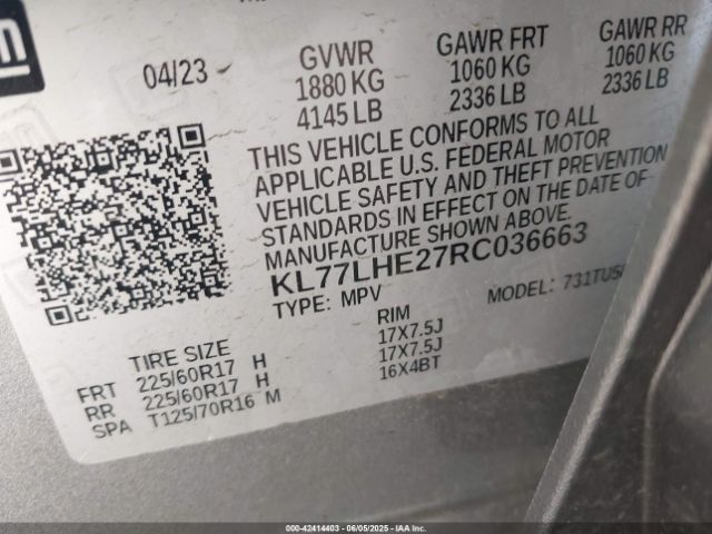 2024 CHEVROLET TRAX KL77LHE27RC036663 Photo 8