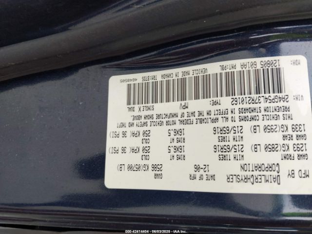 2007 CHRYSLER TOWN & COUNTRY 2A4GP54L37R210162 Photo 8