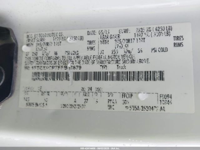 1FTEX1CP7FFB56879 Ford F-150 Xl