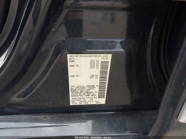 Nissan 2016 2016 1N4AL3APXGC193281 Image 9