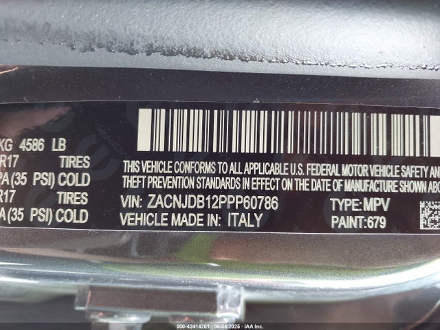 Jeep Renegade 2023 ZACNJDB12PPP60786 Image 9