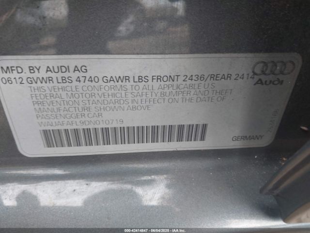 2013 AUDI A4 WAUAFAFL9DN010719 Photo 8