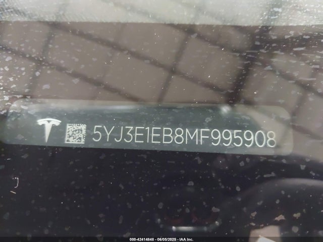 2021 TESLA MODEL 3 5YJ3E1EB8MF995908 Photo 8