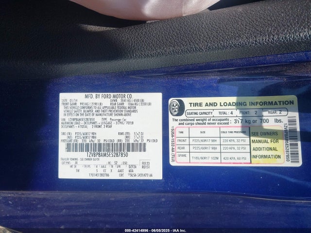 1ZVBP8AM5E5287850 Ford 2014