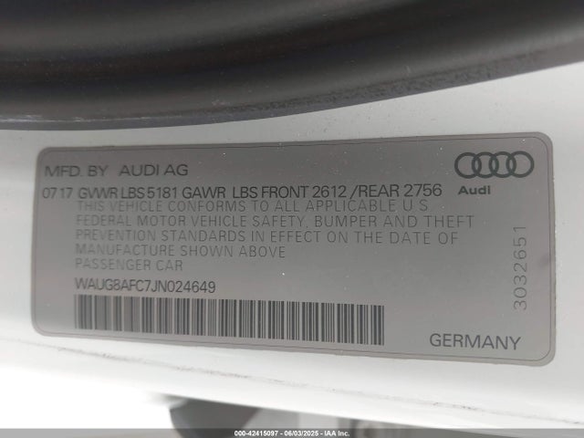 2018 AUDI A6 WAUG8AFC7JN024649 Photo 8