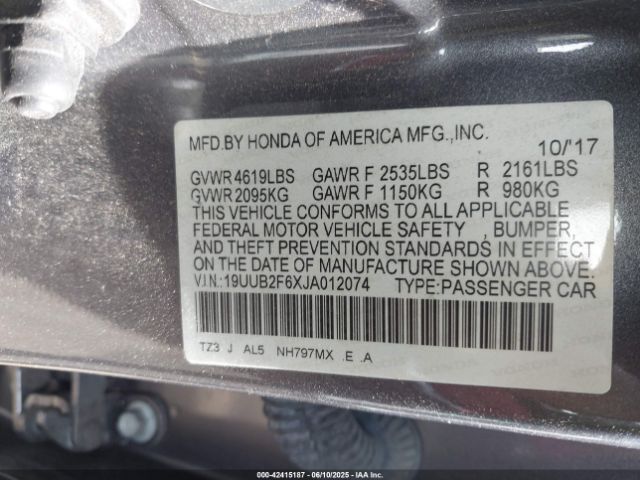 2018 ACURA TLX 19UUB2F6XJA012074 Photo 8