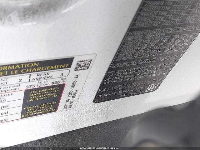 Land Rover RANGE ROVER VELAR 2020 SALYK2EX0LA253941 Image 9