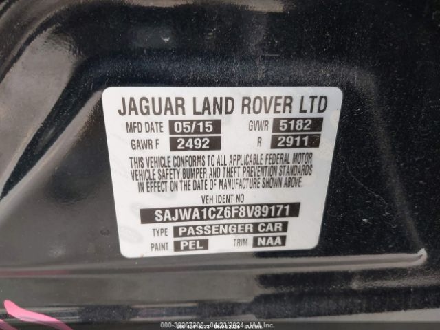 2015 JAGUAR XJ SAJWA1CZ6F8V89171 Photo 8