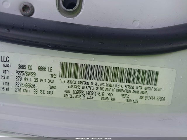 RAM 2014 2014 1C6RR6LT4ES417016 Image 9
