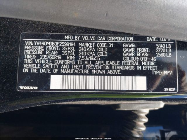 2015 VOLVO XC60 YV440MDB0F2598184 Photo 8