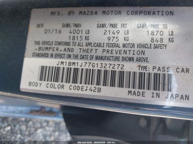 JM1BM1J77G1327272 Mazda pe