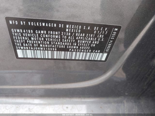 3VWDB7AJ0HM310098 Volkswagen 1.4 tsi