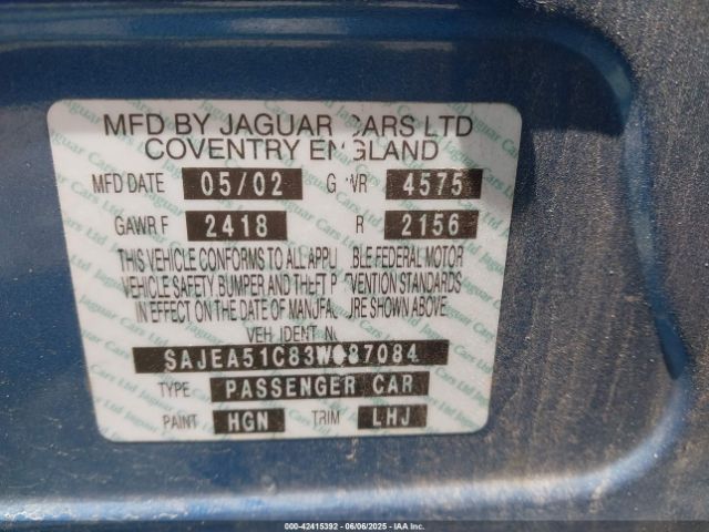2003 JAGUAR X-TYPE SAJEA51C83WC87084 Photo 8