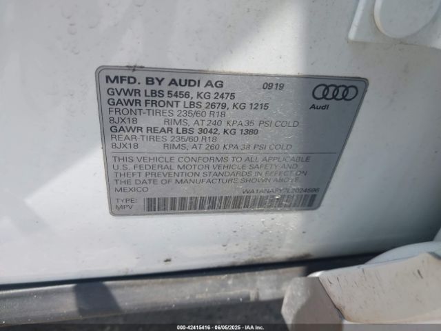 2020 AUDI Q5 WA1ANAFY7L2024596 Photo 8