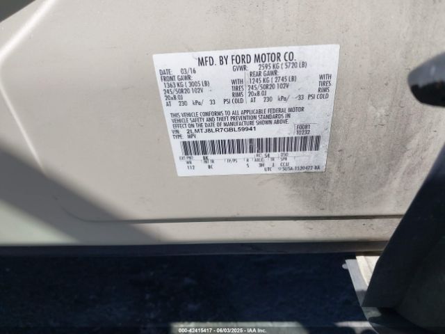 2LMTJ8LR7GBL59941 Lincoln Mkx Reserve