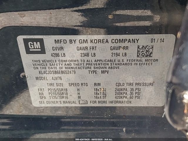 KL4CJDSB6EB652479 Buick Encore Premium