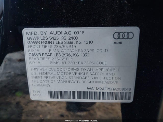 2017 AUDI Q5 WA1M2AFP5HA059048 Photo 8