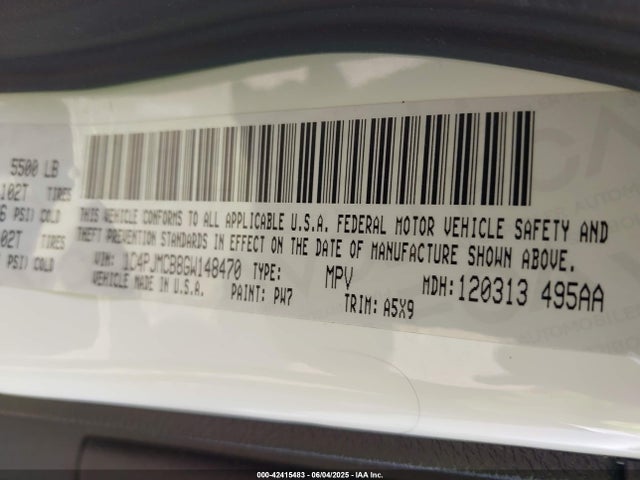 1C4PJMCB8GW148470 Jeep 2016