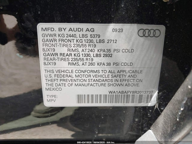 2024 AUDI Q5 WA1ABAFY8R2013737 Photo 8