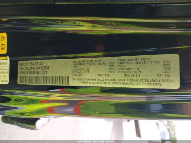 2022 JEEP WRANGLER 4XE 1C4JJXR67NW152797 Photo 8