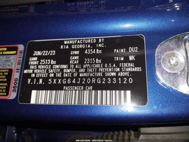 2024 KIA K5 5XXG64J20RG233120 Photo 8