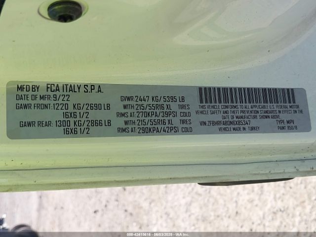ZFBHRFAB0N6X85347 RAM Promaster City Cargo Van