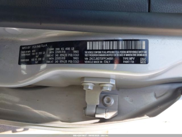 ZACCJBDT0FPC44891 Jeep Renegade Limited