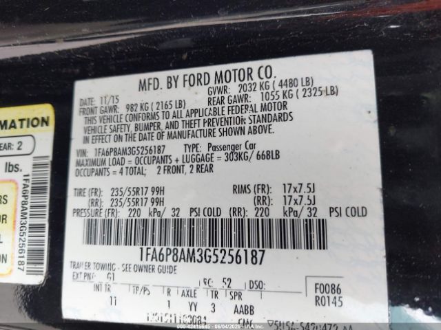 2016 FORD MUSTANG 1FA6P8AM3G5256187 Photo 8