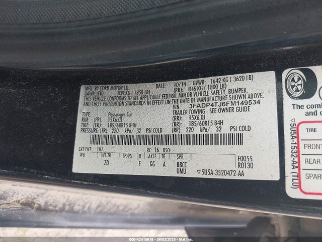 3FADP4TJ6FM149534 Ford 2015