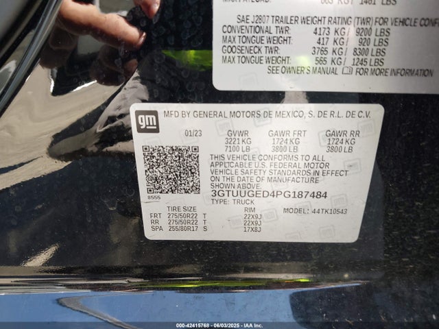 3GTUUGED4PG187484 GMC l84
