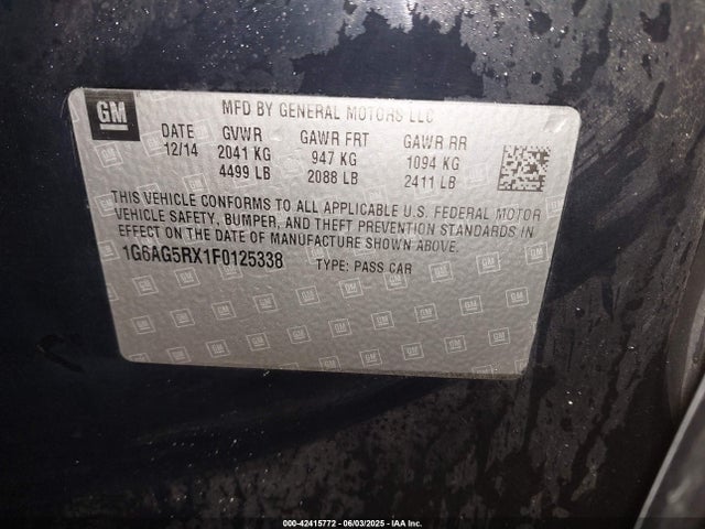 2015 CADILLAC ATS 1G6AG5RX1F0125338 Photo 8