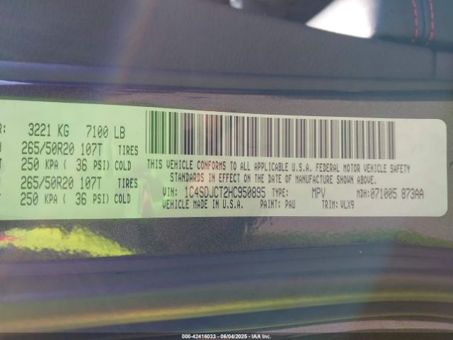 2017 DODGE DURANGO 1C4SDJCT2HC950895 Photo 8