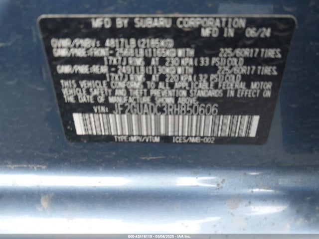 Subaru na 2024 JF2GUADC3RH850606 Image 9
