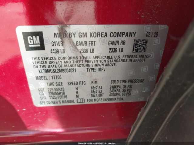 2021 CHEVROLET TRAILBLAZER KL79MUSL2MB004021 Photo 8