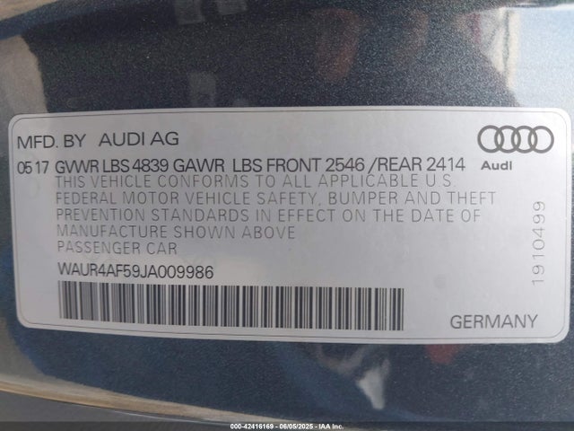 2018 AUDI S5 WAUR4AF59JA009986 Photo 8