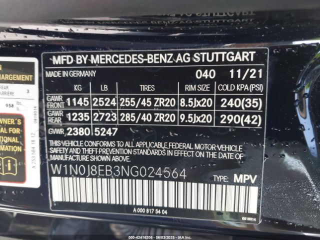 2022 MERCEDES-BENZ GLC 300 W1N0J8EB3NG024564 Photo 8