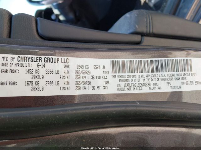 1C4RJFAG1EC546590 Jeep Grand Cherokee Altitude