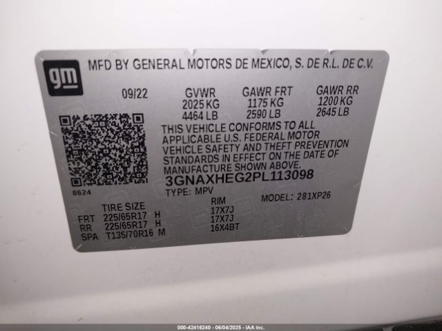 2023 CHEVROLET EQUINOX 3GNAXHEG2PL113098 Photo 8