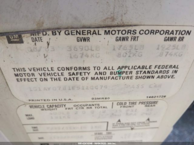1984 CHEVROLET CORVETTE 1G1AY0781E5110079 Photo 8